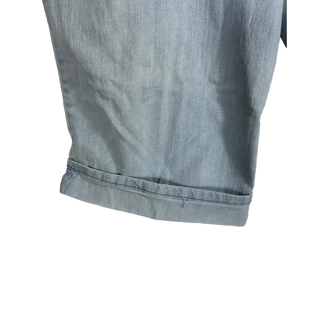 Gloria Vanderbilt Womens 24W Light Wash Floral Embroidered Capri Jeans Blue - Picture 8 of 9